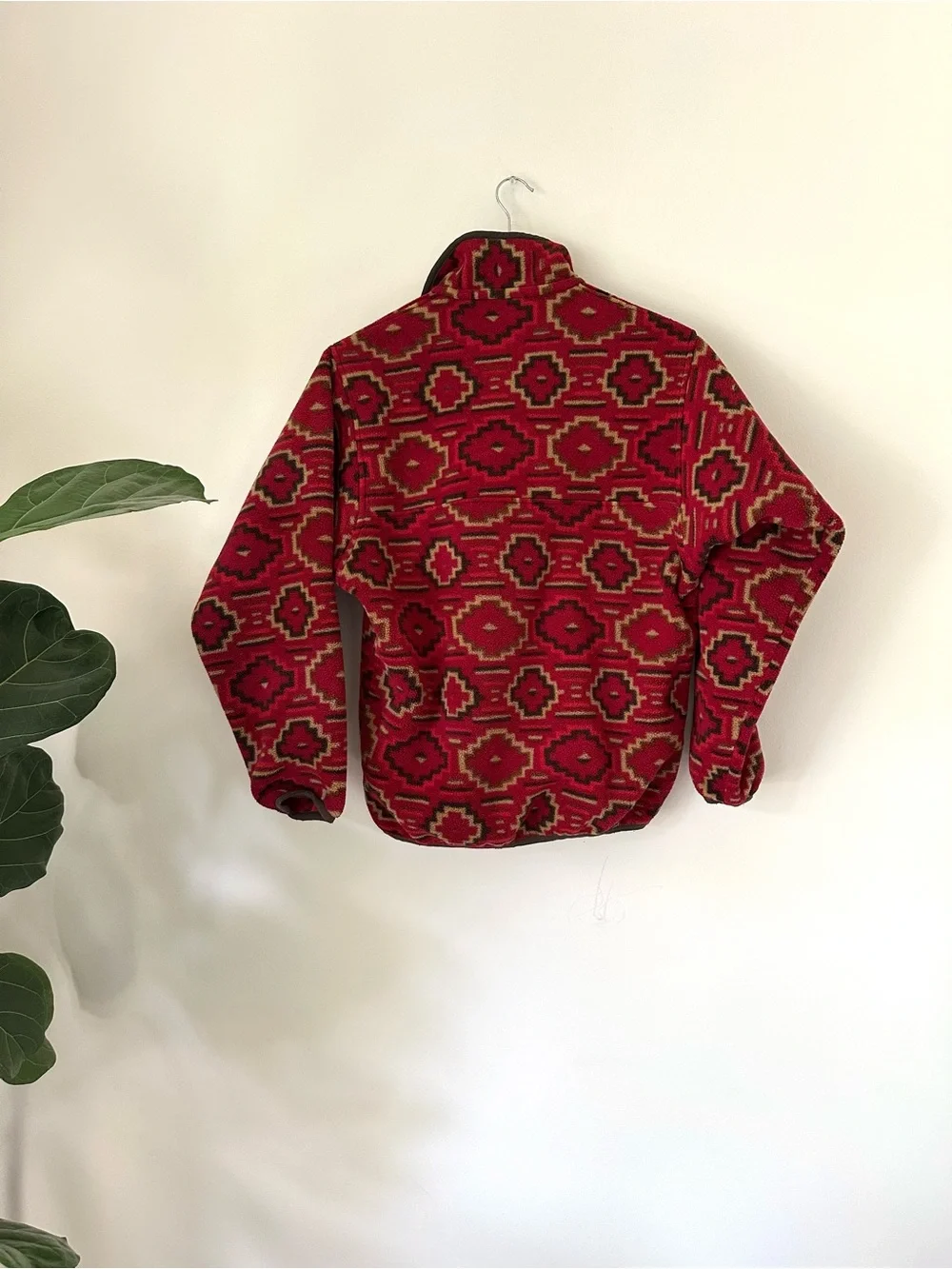 VTG Patagonia Synchilla Snap T Fleece Pullover Jacket Sweater Geometric Aztec